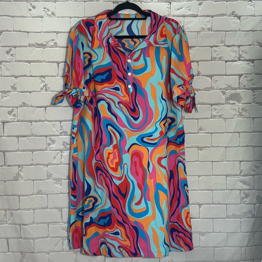 SHEIN Multicolor Wave Dress